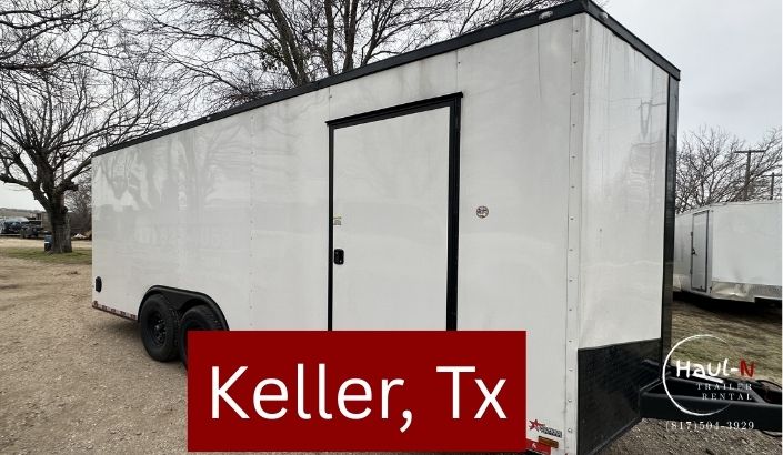 8.5x20 Enclosed Cargo Trailer for rent in Keller TX